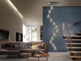 NUEVA NEBULA - LAMPARA 12L CROMO - SCHULLER