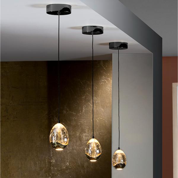 ROCIO- LAMPARA 1L NEGRO-ORO - SCHULLER