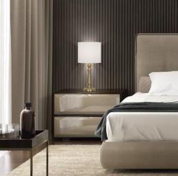 Sobremesa GABÓN cuero 1 x 60w e-27 - ALEMAR