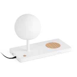 Sobremesa NIKO GLASS Con cargador movil blanco Faro