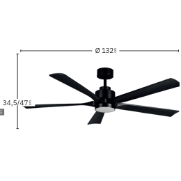 Ventilador Cairo Blanco Haya Fabrilamp - Motor DC Ø132cm