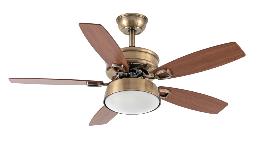 Ventilador BRAW Oro Envejecido Fabrilamp - Motor DC. 107cm.Ø