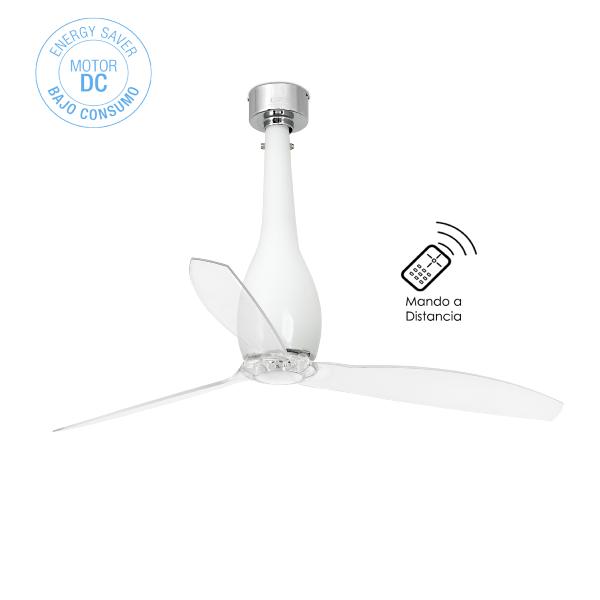 Ventilador Eterfan FARO - blanco brillo motor DC 128 cm. Ø