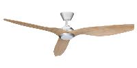 Ventilador Delfos Plateado-Haya Fabrilamp motor DC. 132cm.Ø