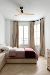 Ventilador LANTAU L DC FARO Negro-Pino - sin luz Ø132cm.