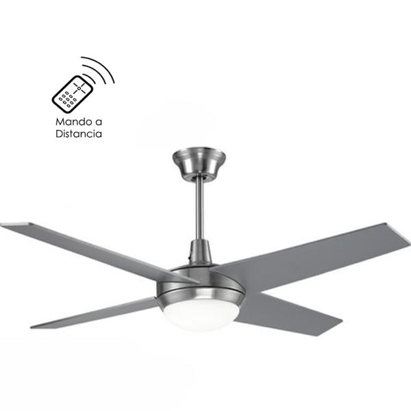 Ventilador Praga Narvi - Tono Niquel 132cm 4 aspas 