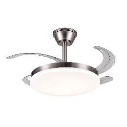 Ventilador Retractil Chloe-S Niquel P&B - Motor DC. 40-92cmØ.