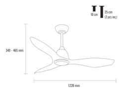 Ventilador TAKU - Mimax - Motor DC - Ø122cm