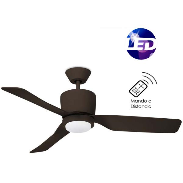 Ventilador Vera LEDS-C4 marron Led 111cm.Ø