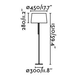 Lampara de pie VOLTA blanca Faro Barcelona